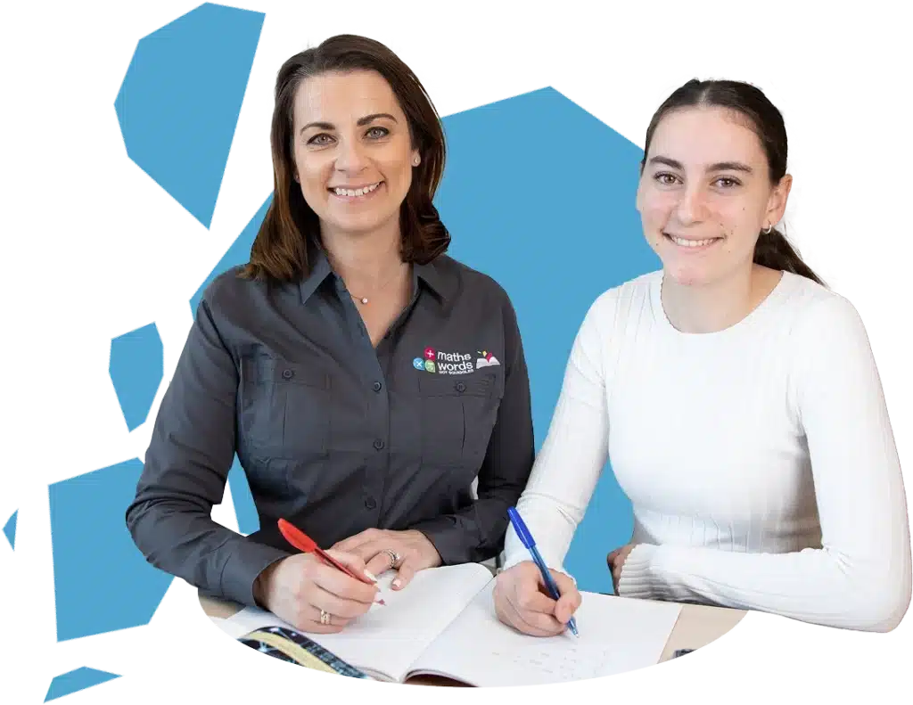 Principal Sia and Student with Blue Background