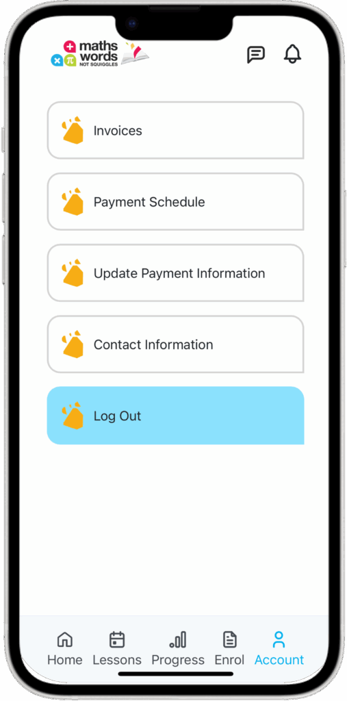 MWNS Parent Portal Log Out Screen