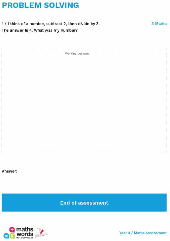 Year 4 Maths Assessment Preview 5